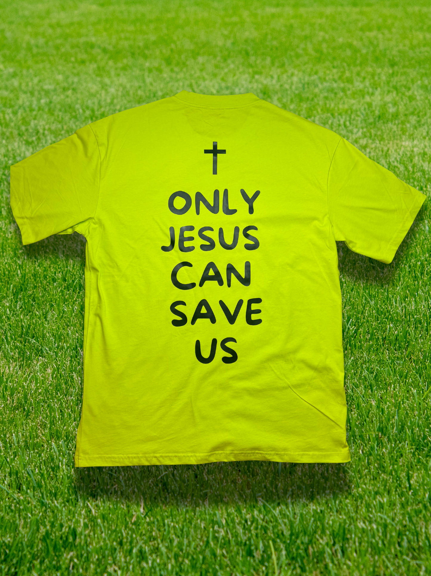 Lime Green This World Needs Jesus T Shirt