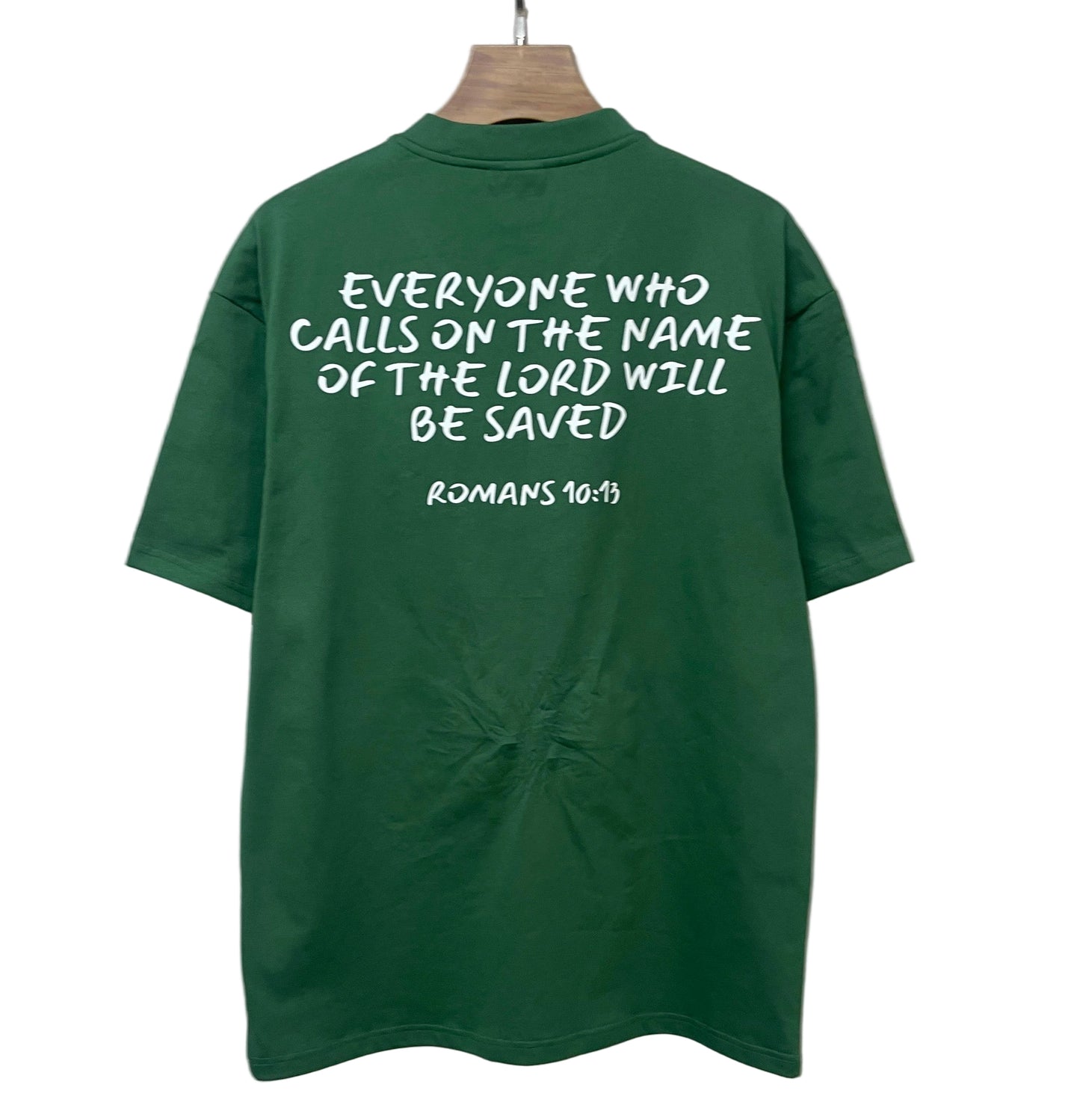 Green Romans 10:13 T-Shirt