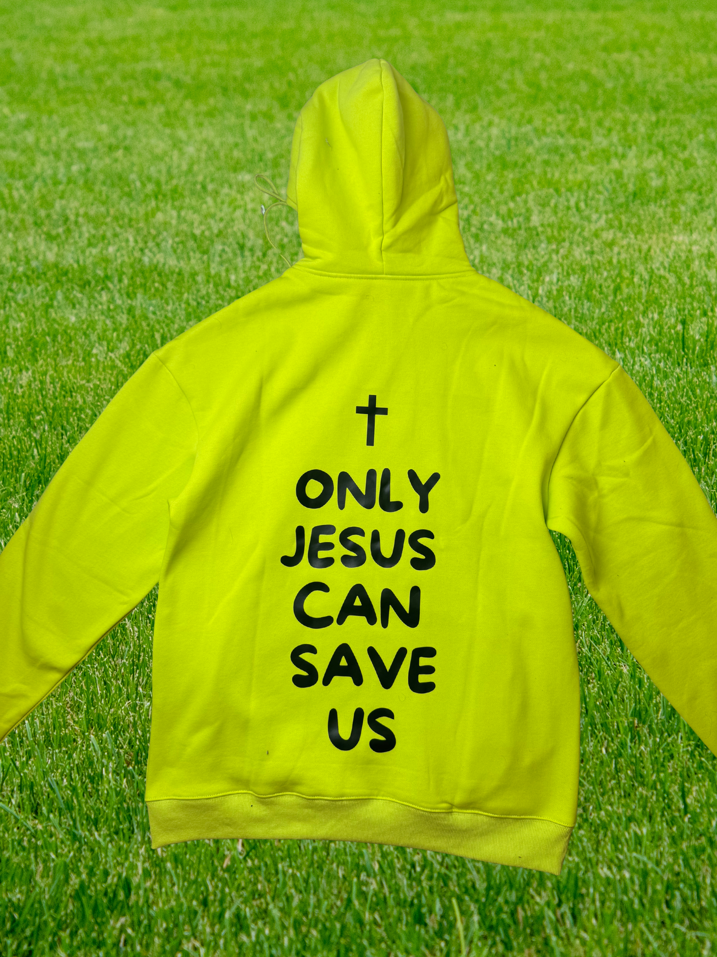 Lime Green This World Needs Jesus Hoodie