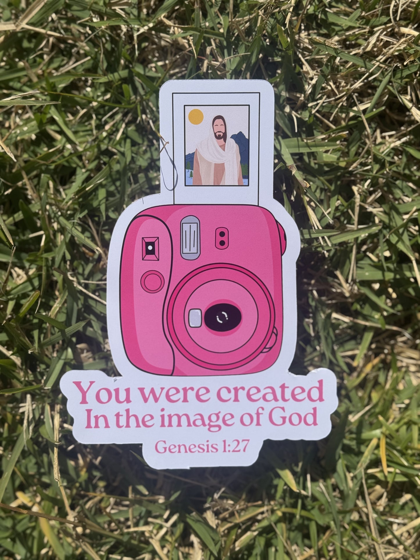 BIG SIZE Created In the image of God sticker