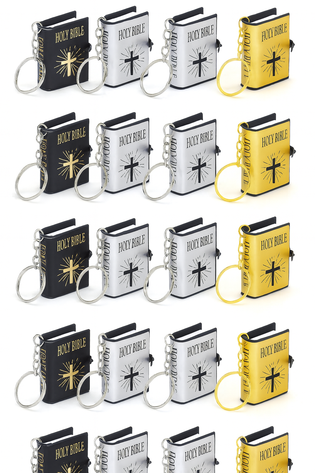 20 Pack Mini Bible Keychains