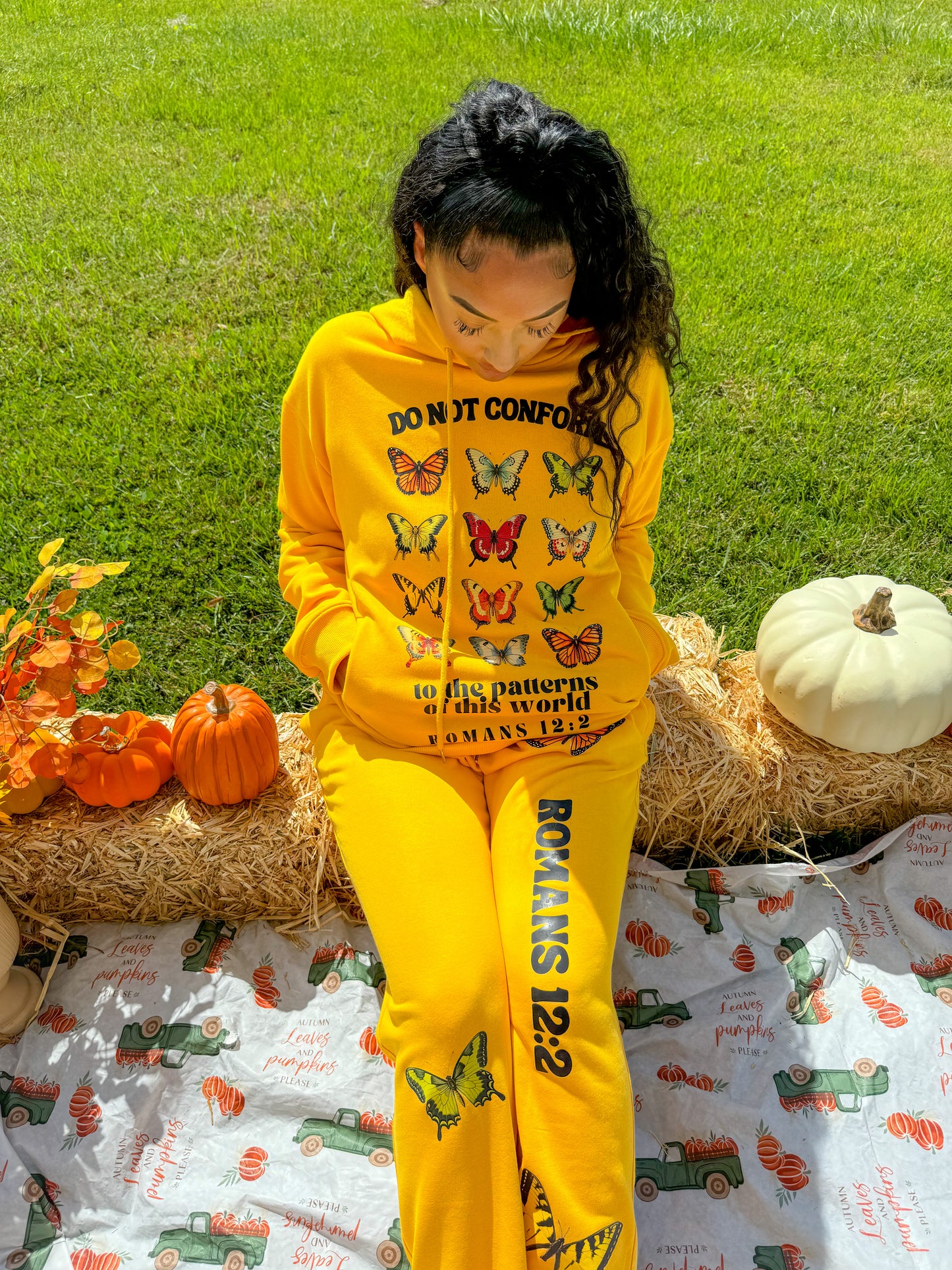 Yellow Romans 12:2 Unisex Sweatpants