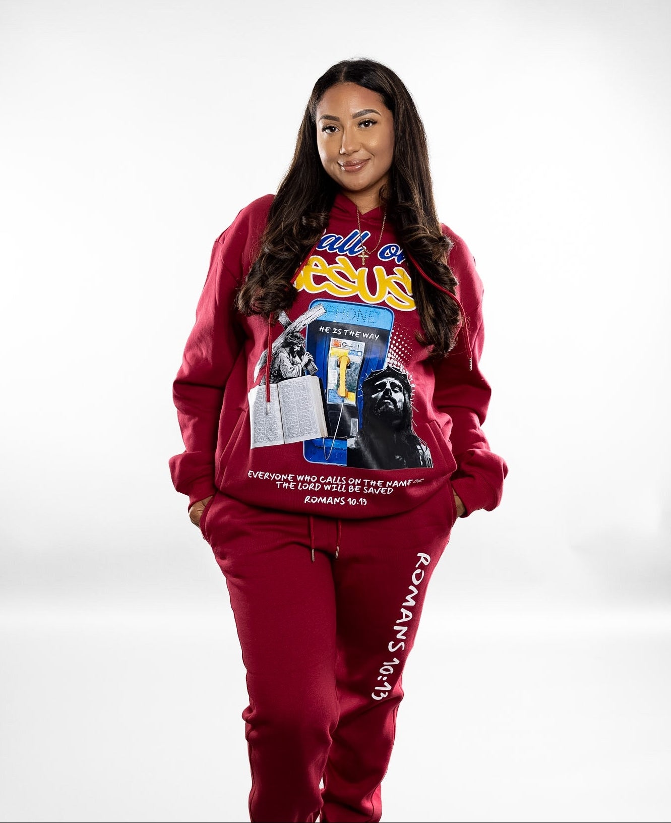Red Romans 10:13 Hoodie