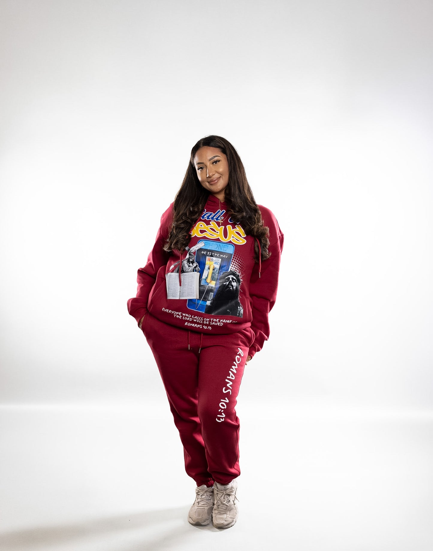 Red Romans 10:13 Hoodie