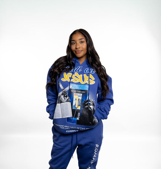 Blue Romans 10:13 Hoodie