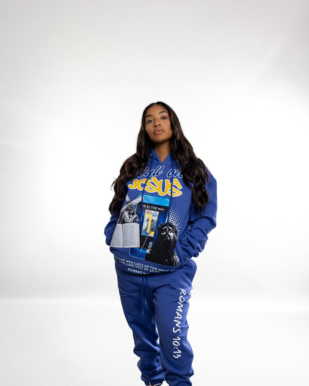 Blue Romans 10:13 Hoodie