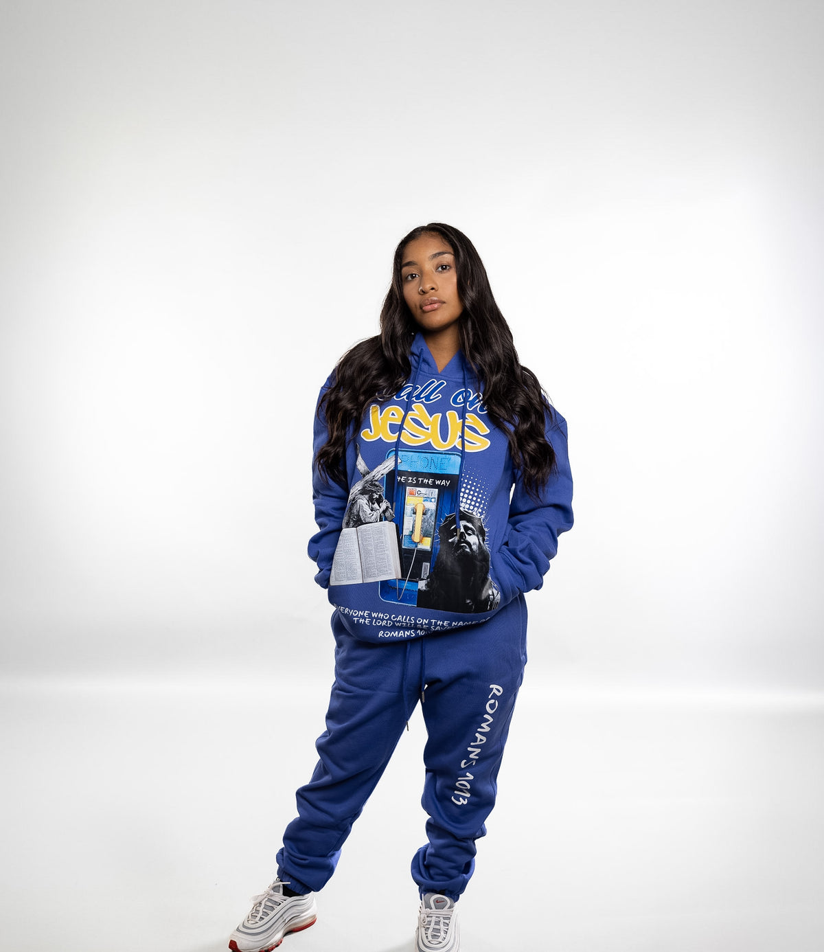 Blue Romans 10:13 Hoodie