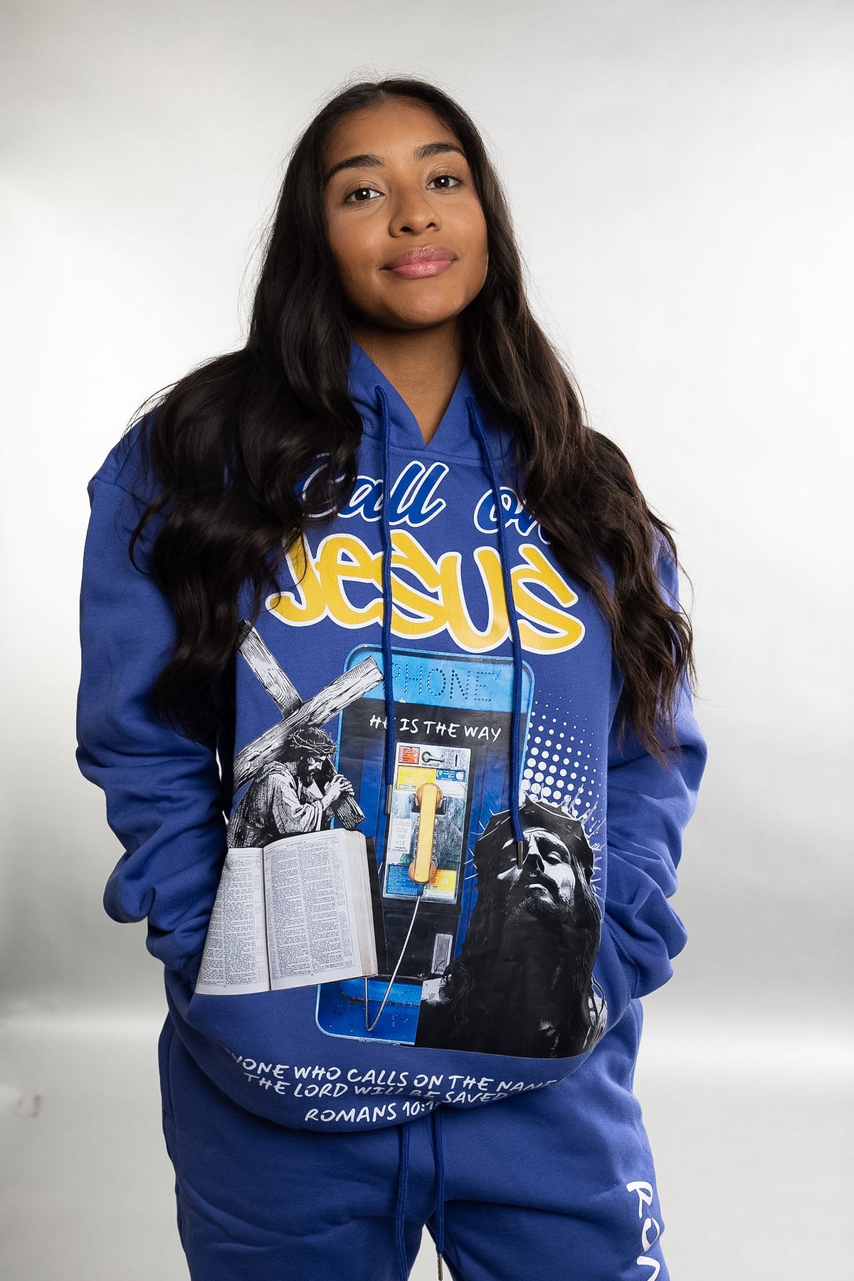 Blue Romans 10:13 Hoodie