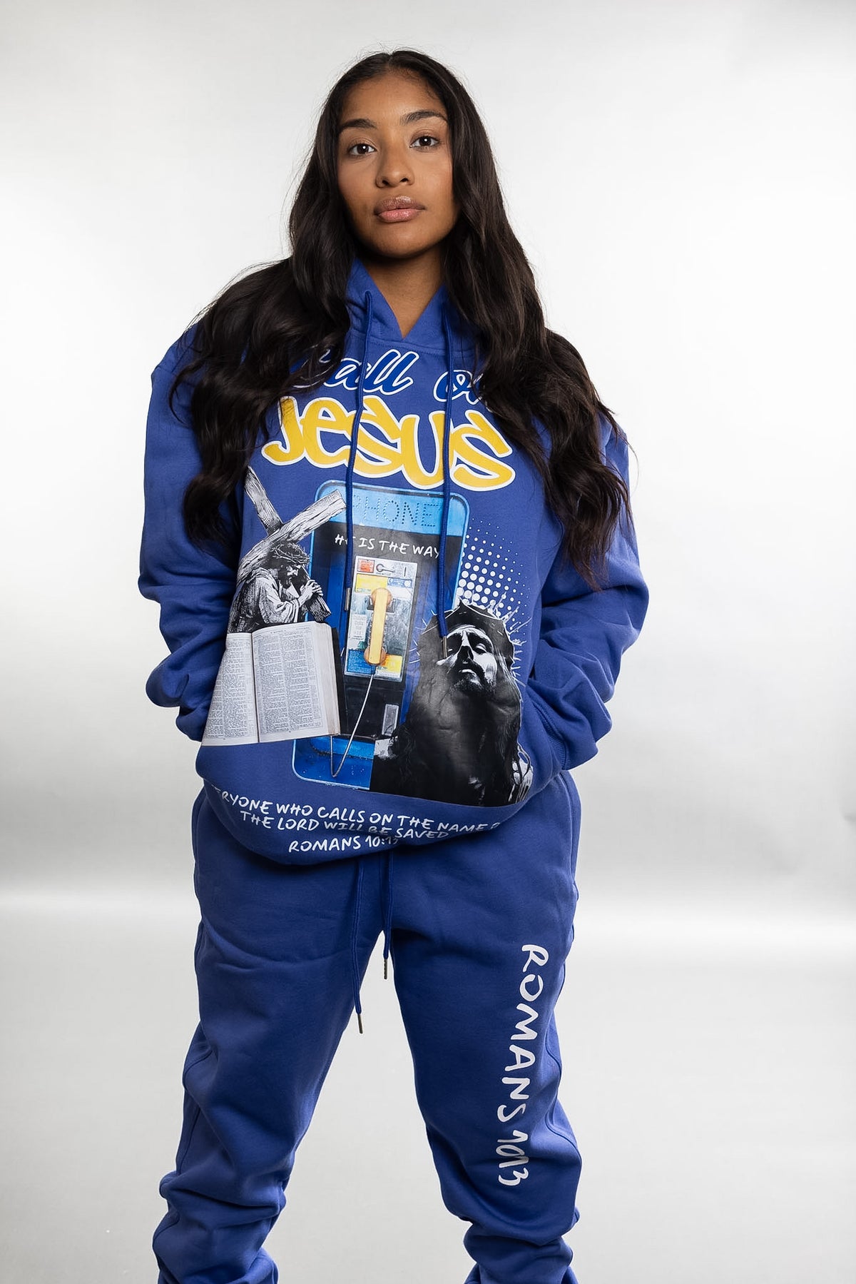 Blue Romans 10:13 Hoodie