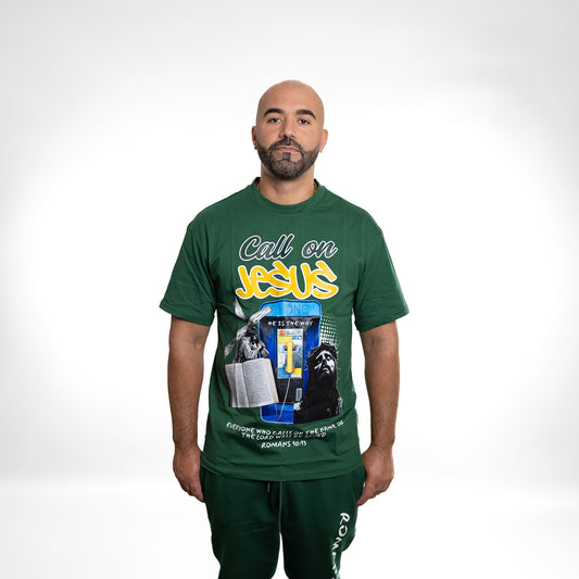 Green Romans 10:13 T-Shirt