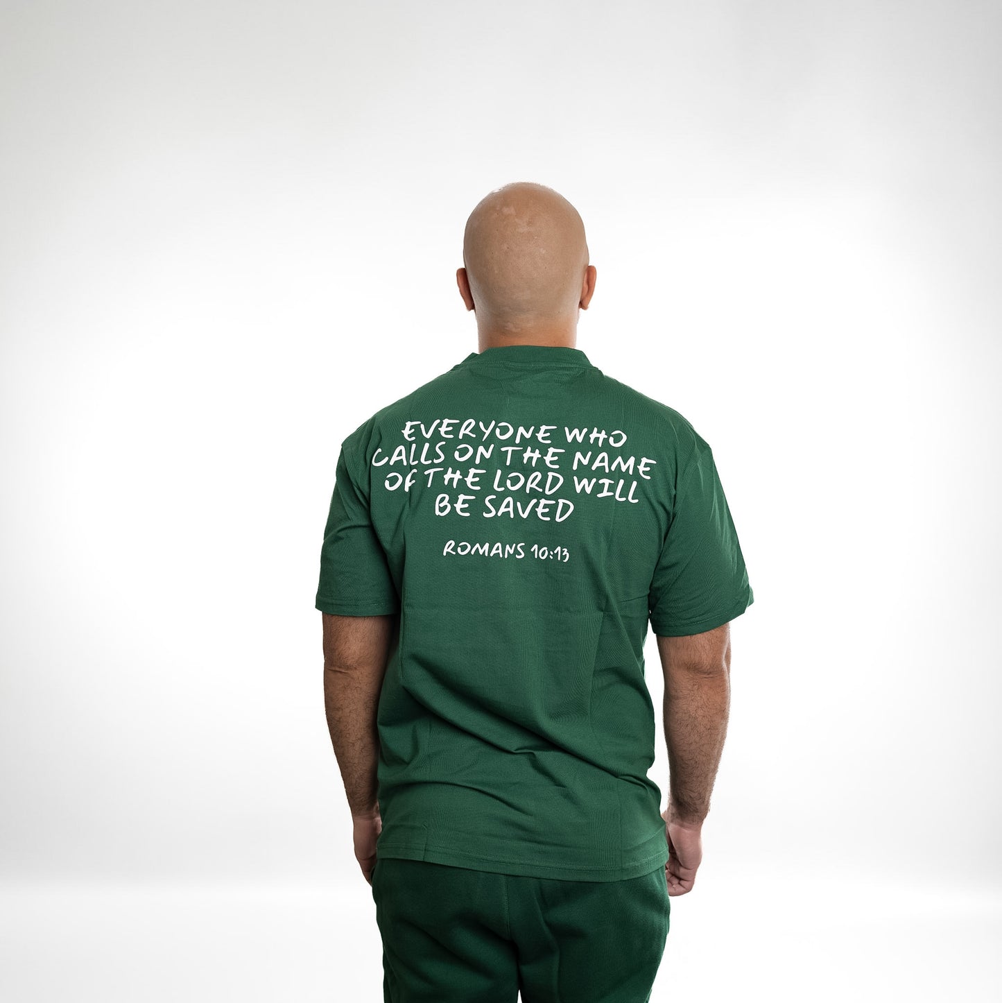 Green Romans 10:13 T-Shirt