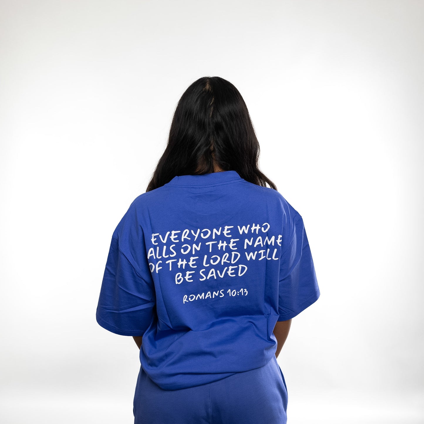 Blue Romans 10:13 T-Shirt