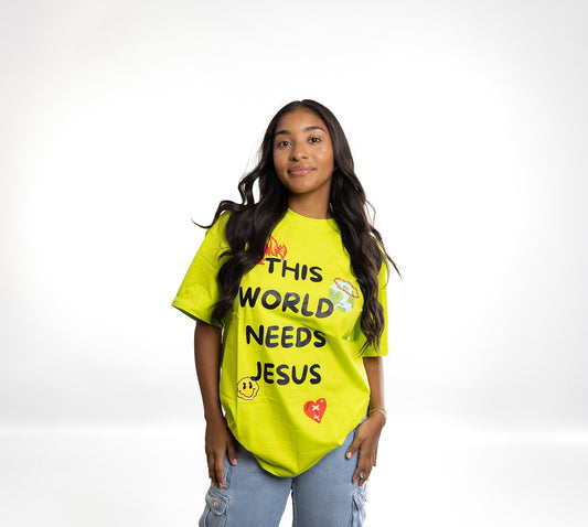Lime Green Jesus T Shirt