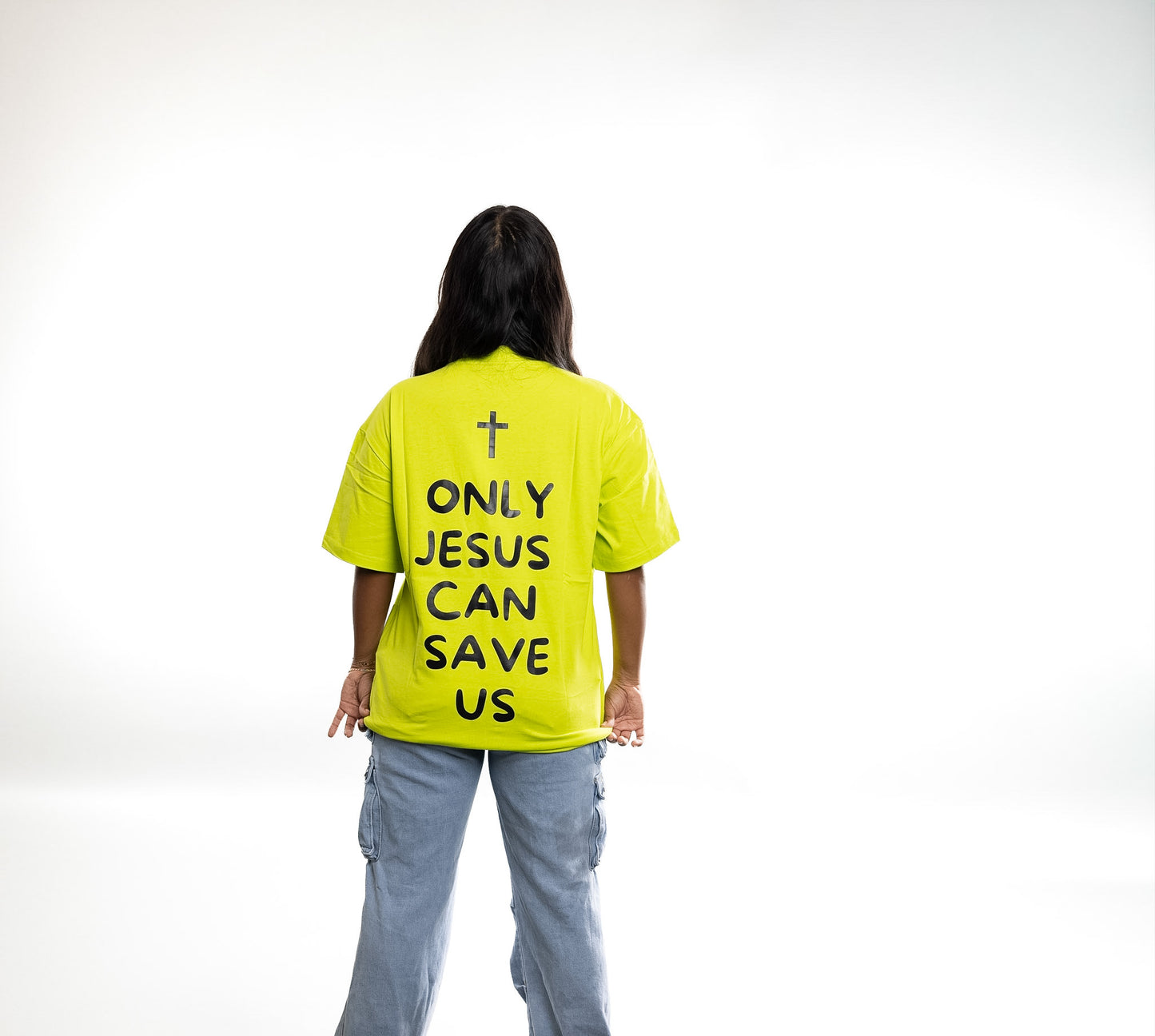 Lime Green Jesus T Shirt