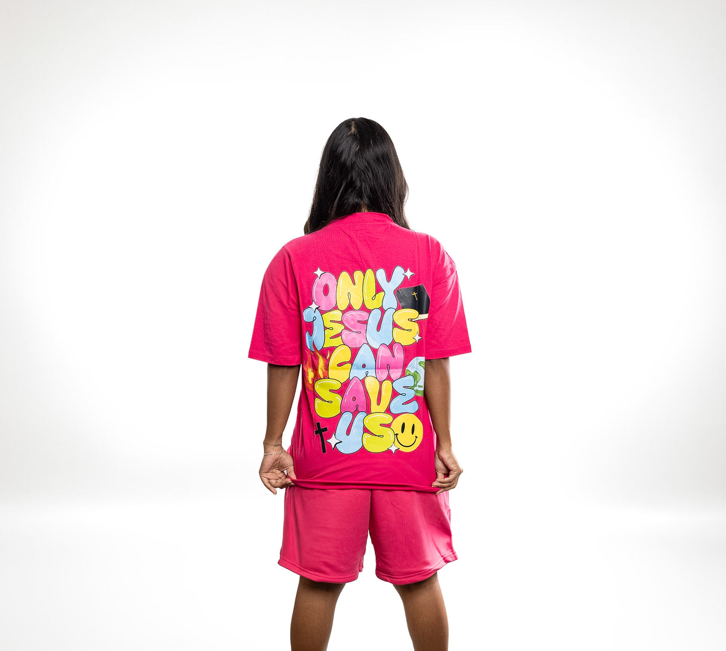 Hot Pink This World Needs Jesus Shirt