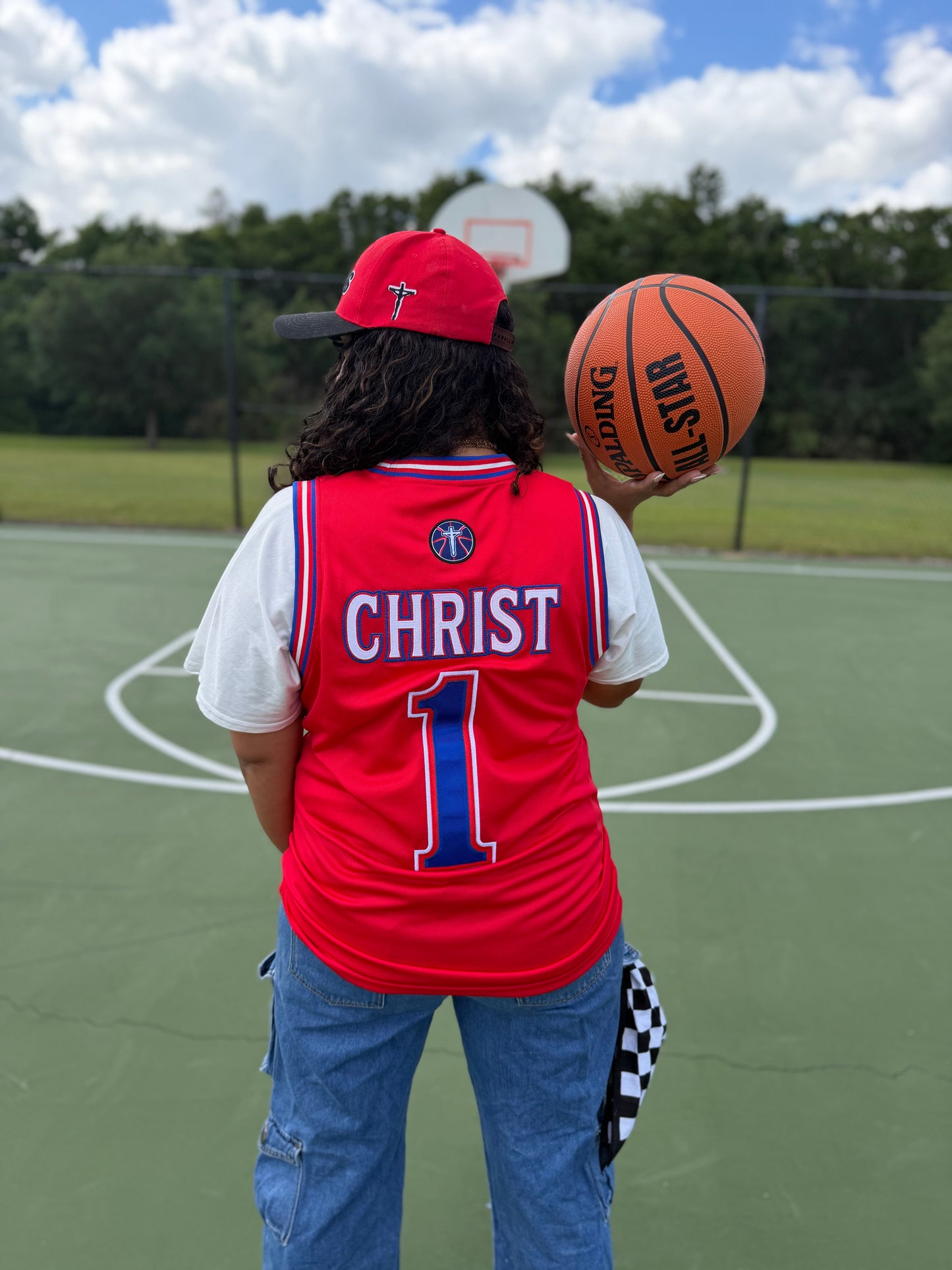Red Team Jesus Basketball Jersey