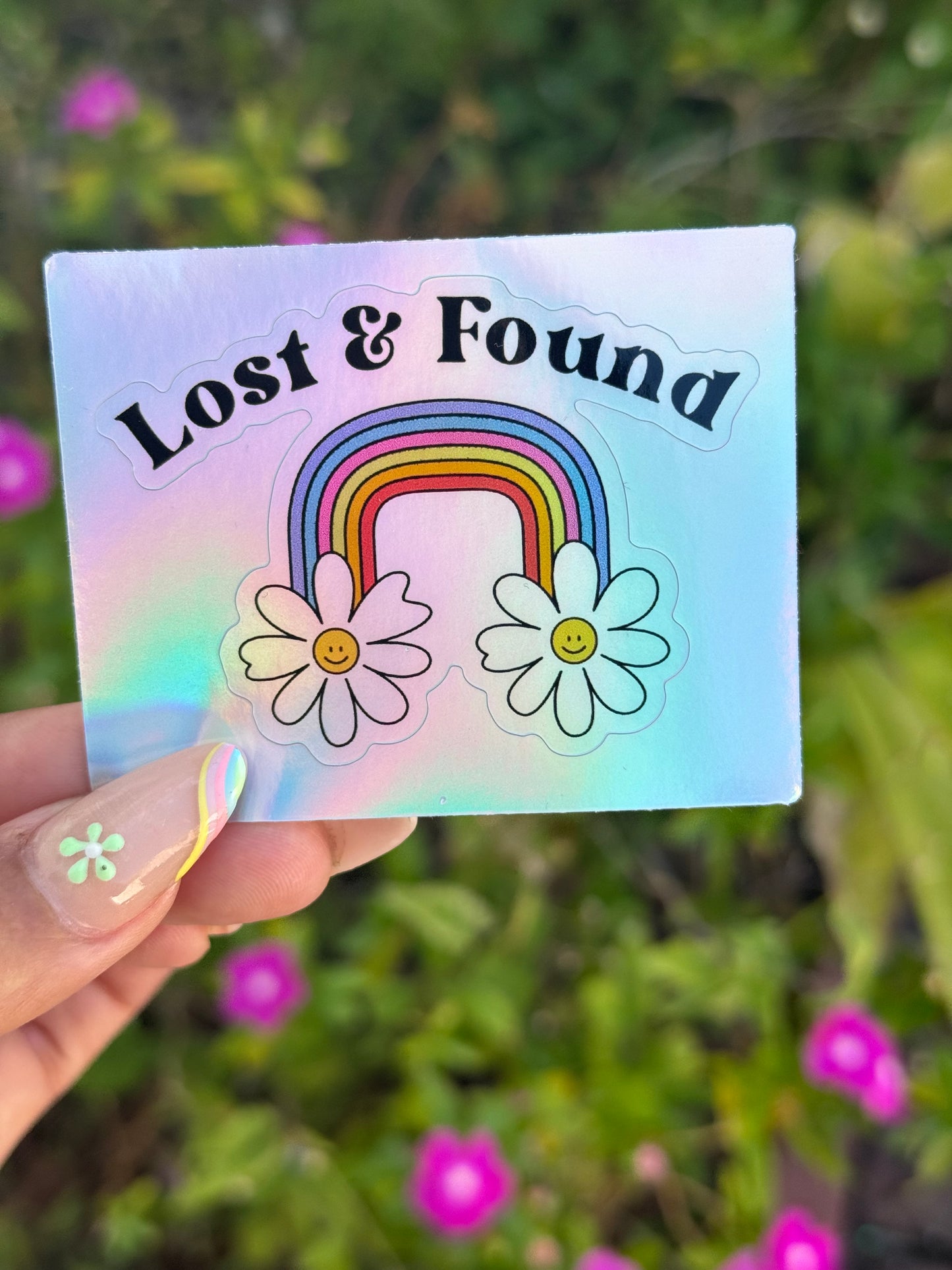 Holographic Lost & Found Sticker