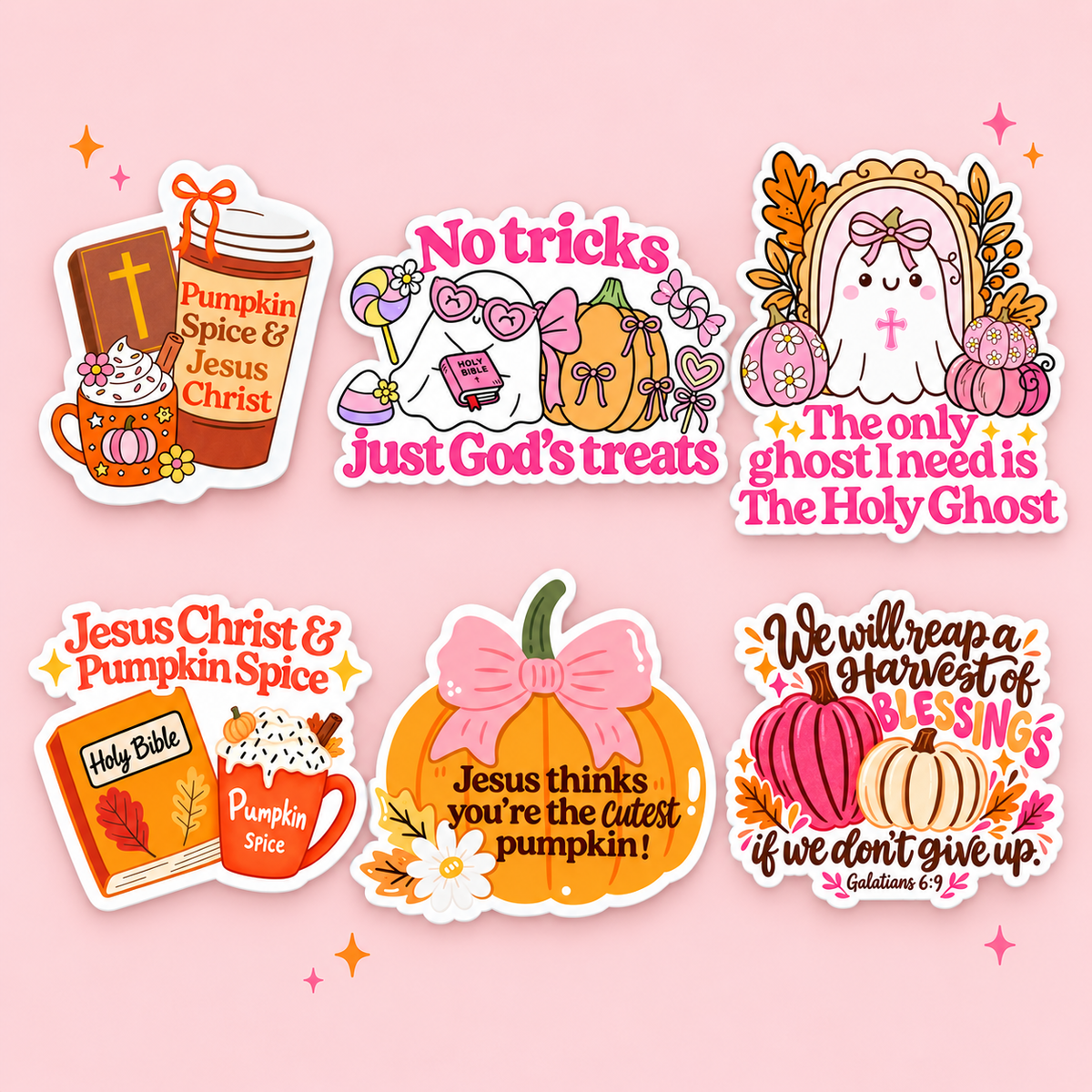 6 Pack Fall Sticker Bundle