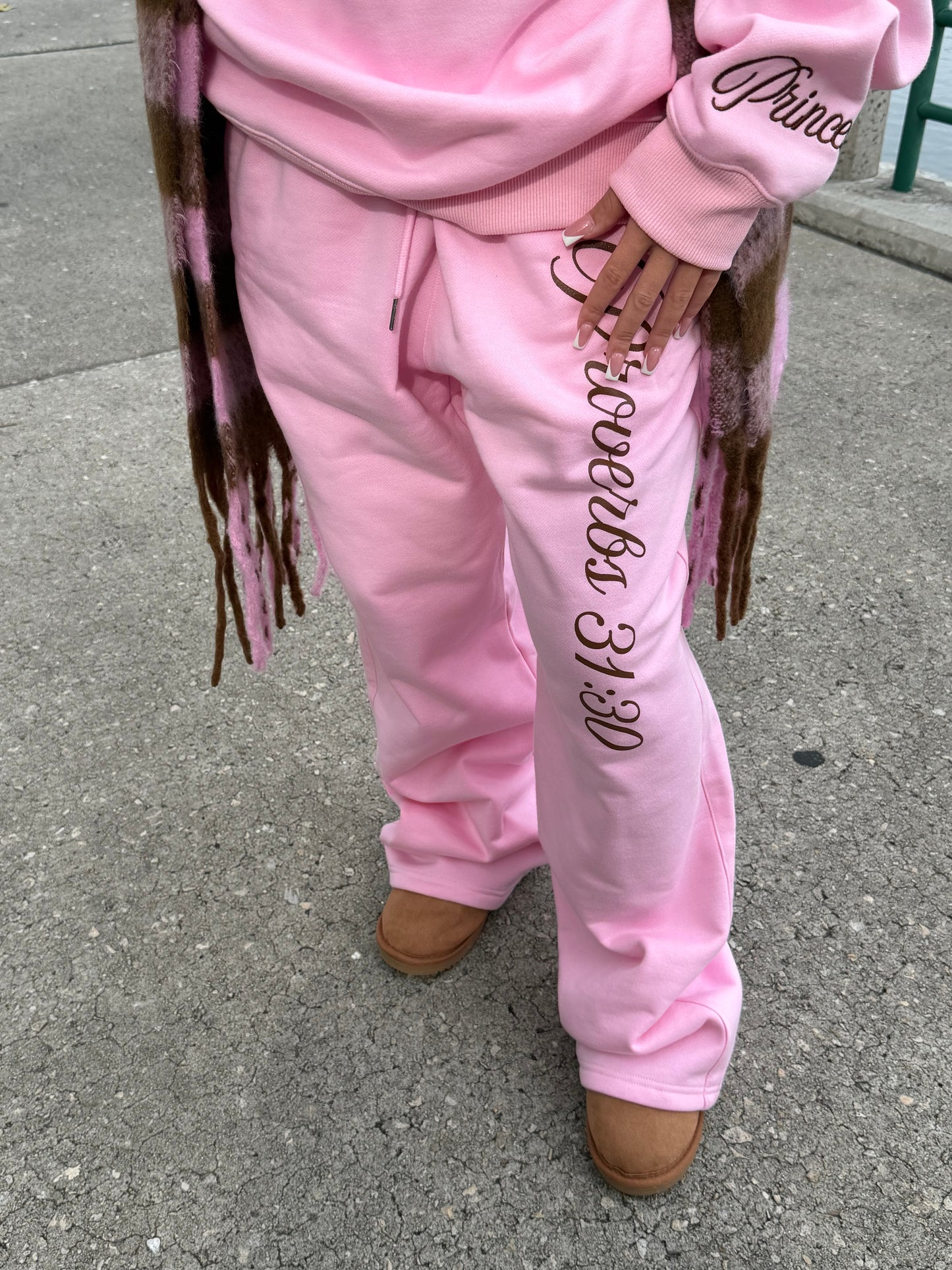 Proverbs 31 Pink Straight Leg Sweatpants