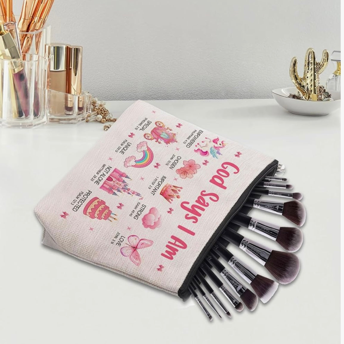 Pink God Says I am Bible Study Bag