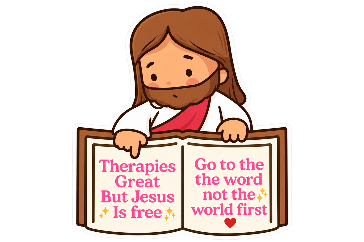 Jesus Therapy Sticker