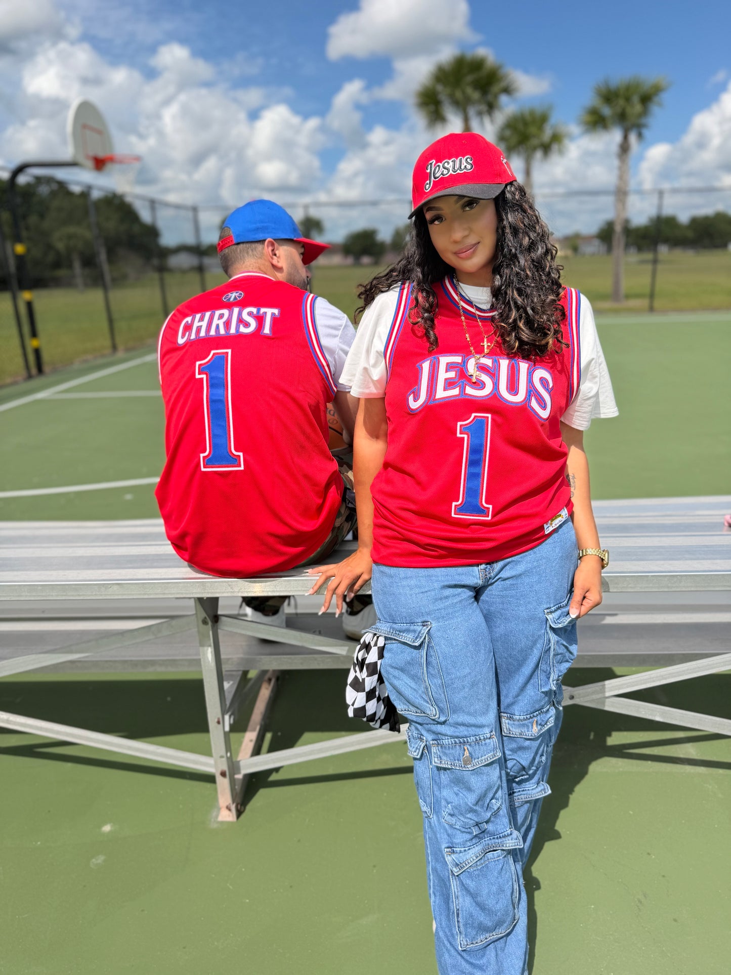 Red Team Jesus Basketball Jersey