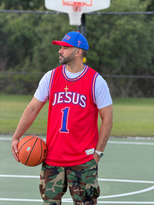 Red Team Jesus Basketball Jersey