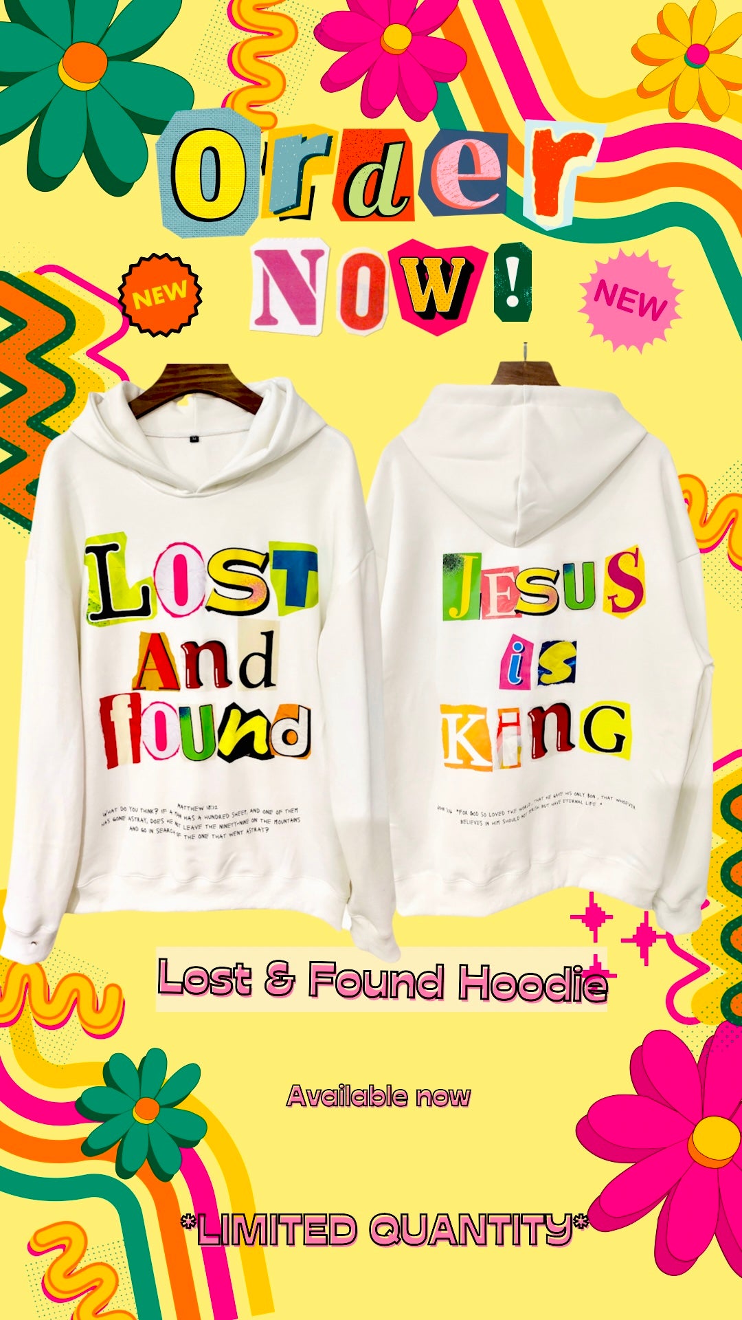 White Lost & found Unisex Hoodie