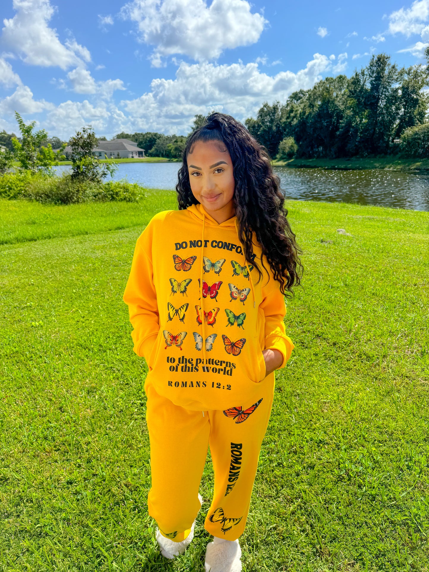 Yellow Romans 12:2 Unisex Sweatpants