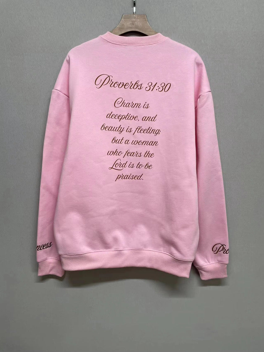 Proverbs 31 Pink Crewneck