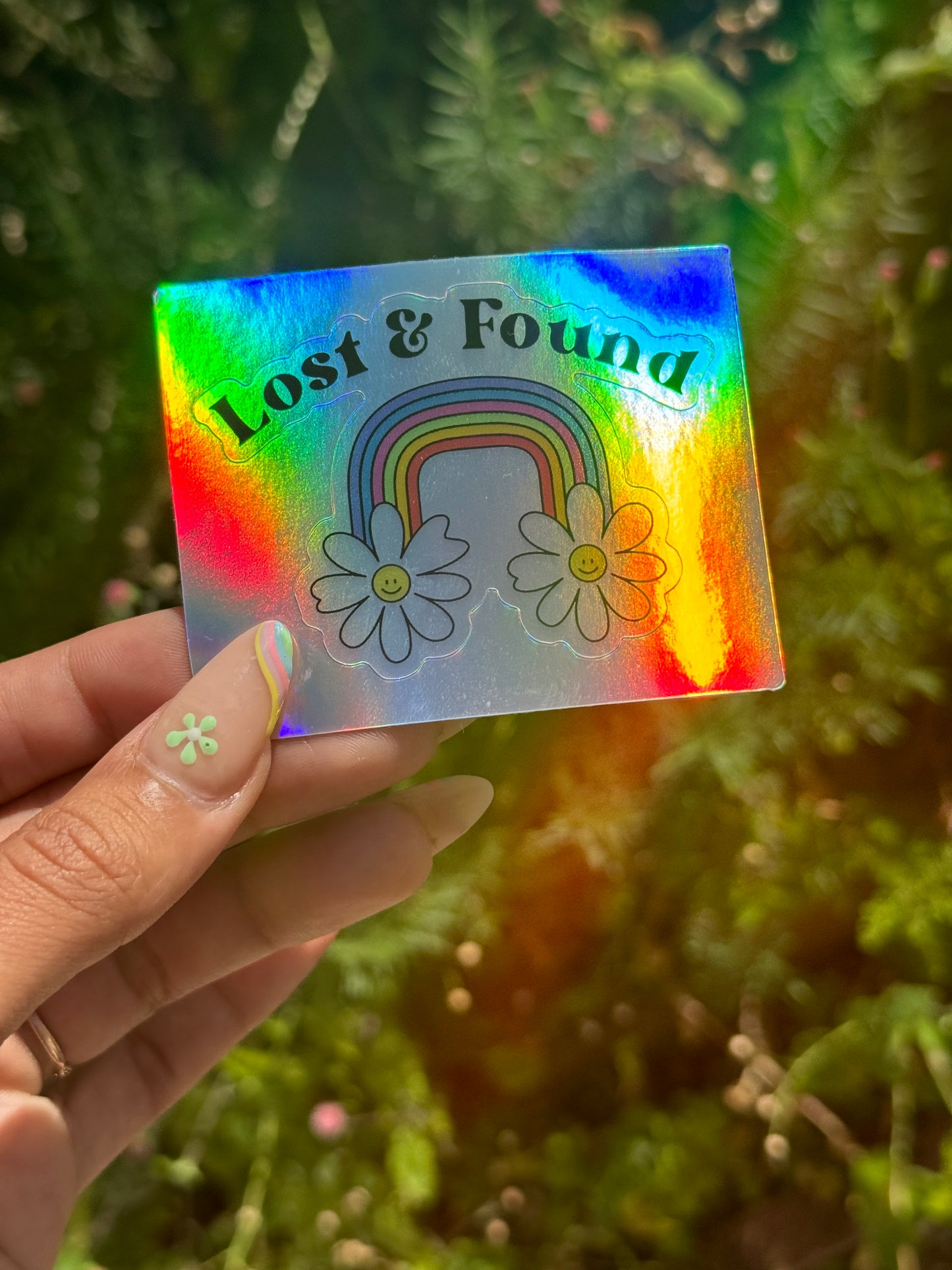 Holographic Lost & Found Sticker