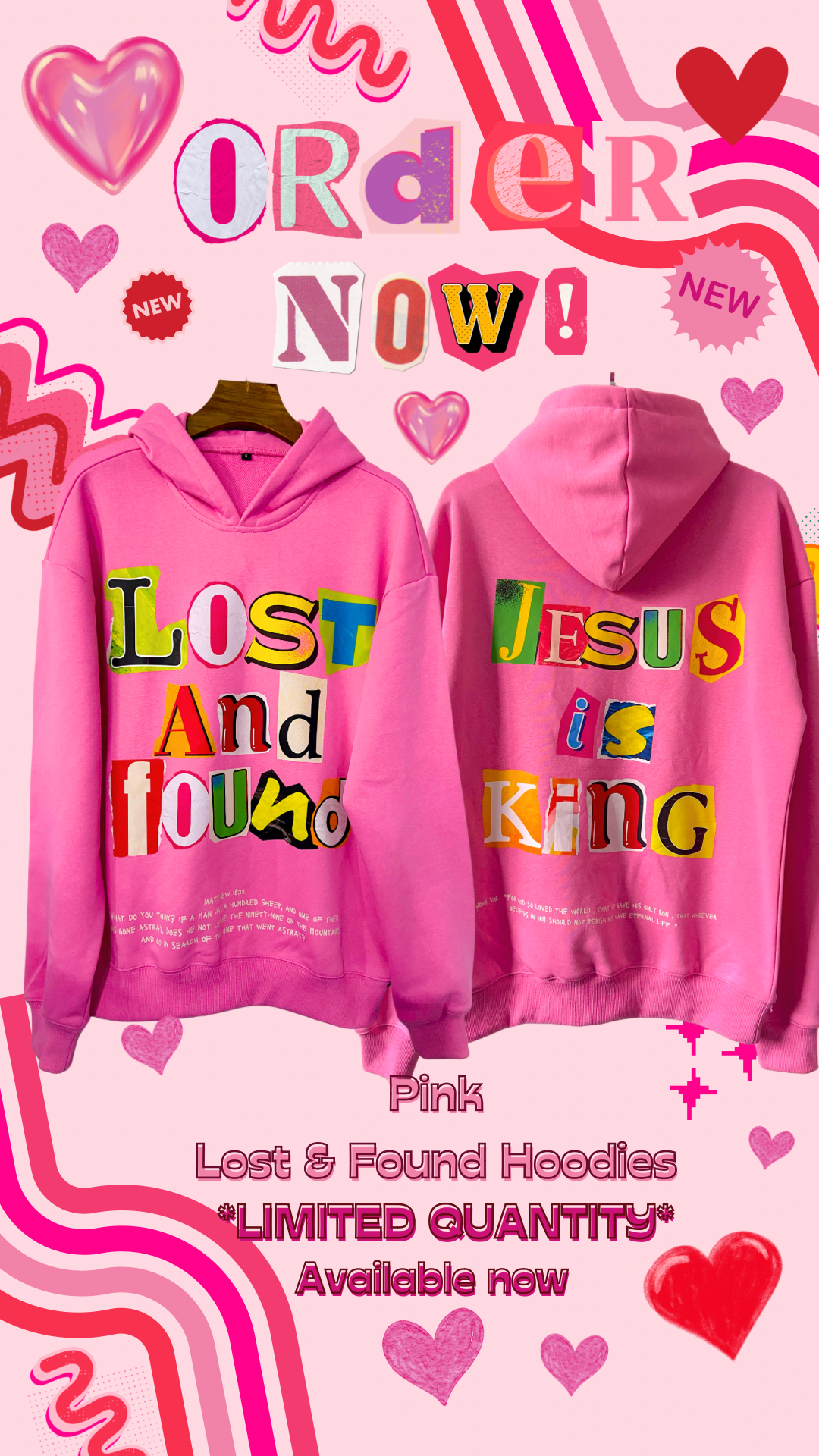 Pink Lost & Found Unisex Hoodie