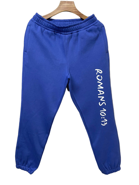 Blue Romans 10:13 Sweatpants