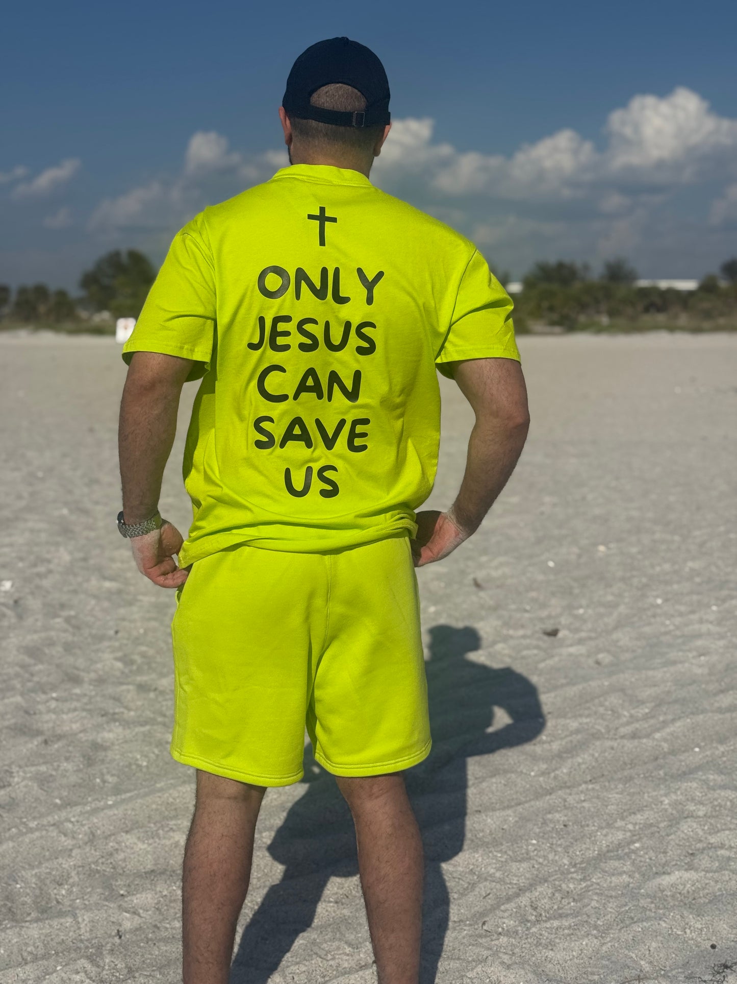 Lime Green This World Needs Jesus T Shirt