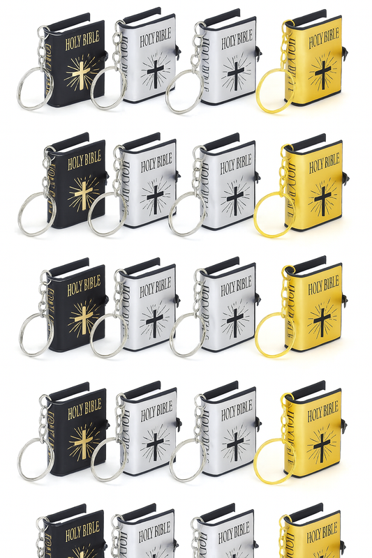 20 Pack Mini Bible Keychains