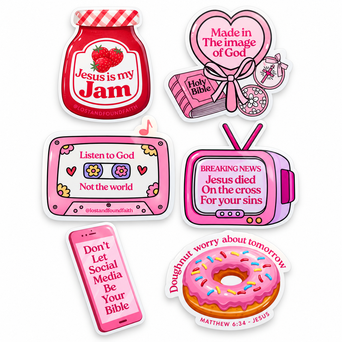 6 Pack Sticker Bundle