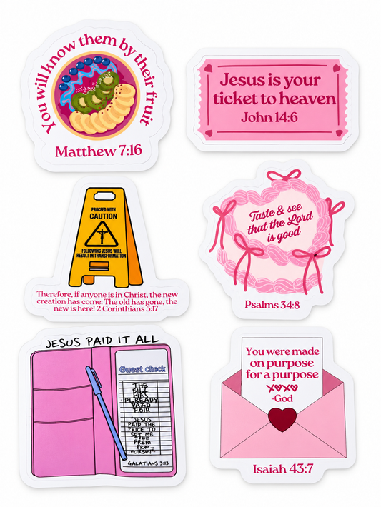 6 Pack Stickers Bundle