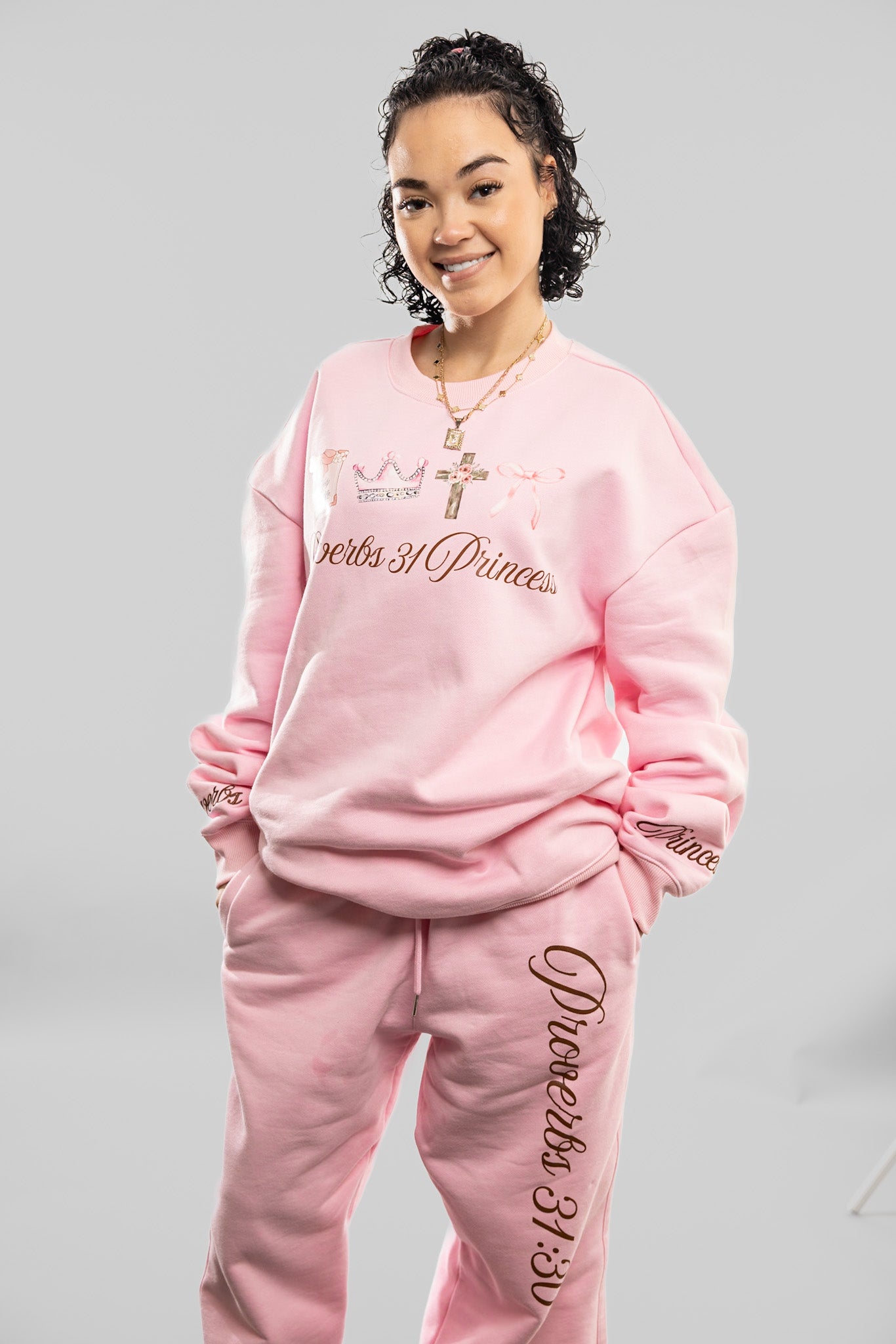 Proverbs 31 Pink Crewneck